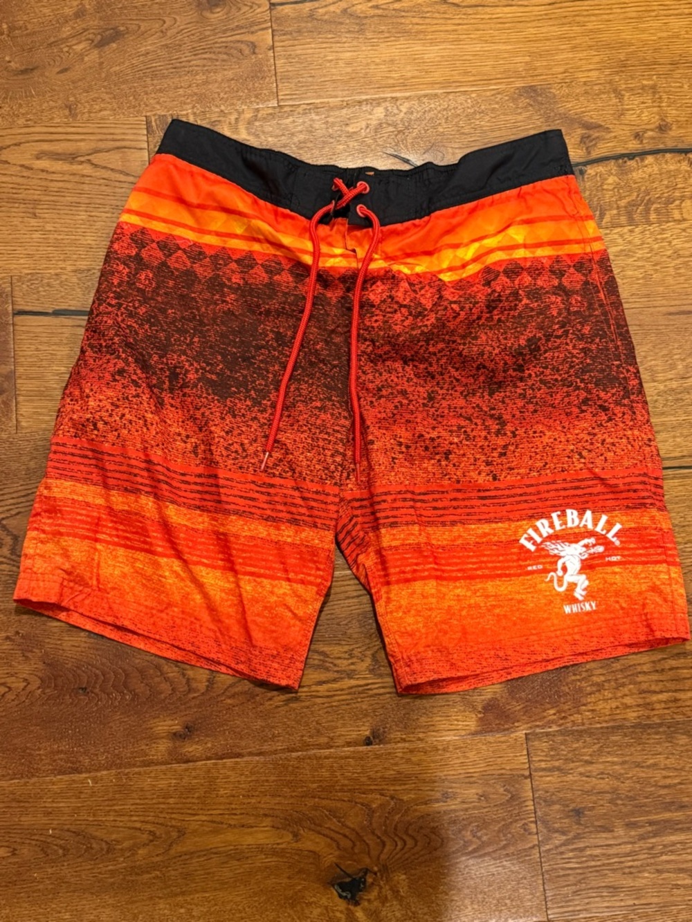 Fireball Whisky Board Shorts XL Red Orange Swim Trunks Men’s Beach Surf Shorts